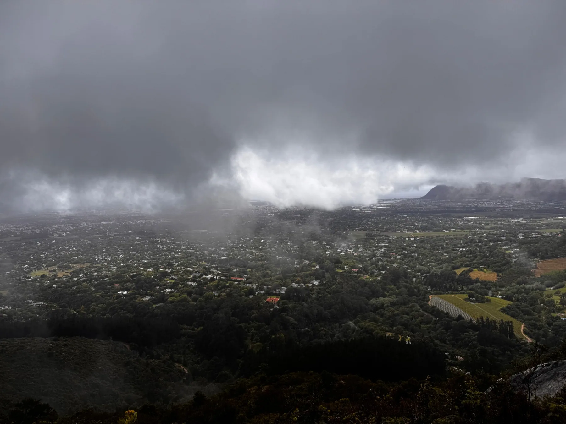Clouds opening over the valley